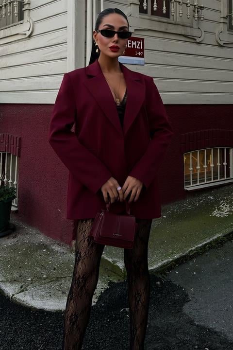 Burgundy Blazer