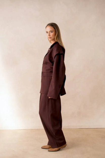 Oversized Blazer With Belt